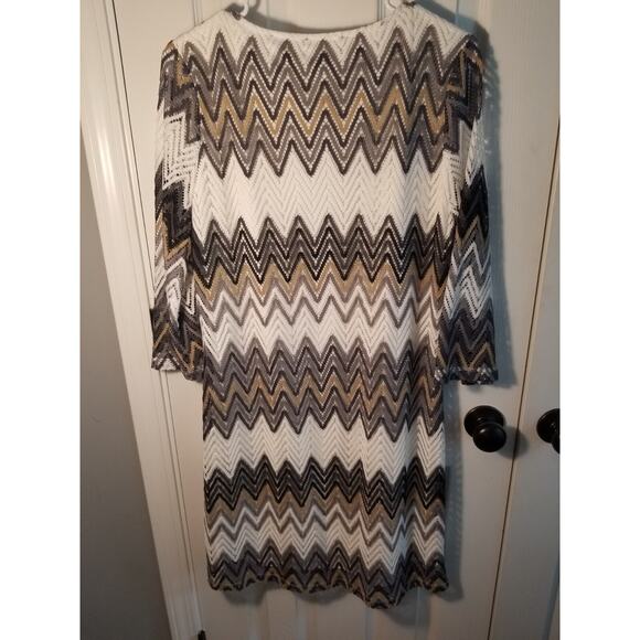 Tacera Modern Boho, Midi, Slip-on Dress, Size Medium Chevron Pattern Womens - Picture 5 of 8